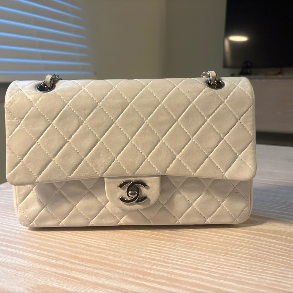 Chanel Classic Flap White Size Medium